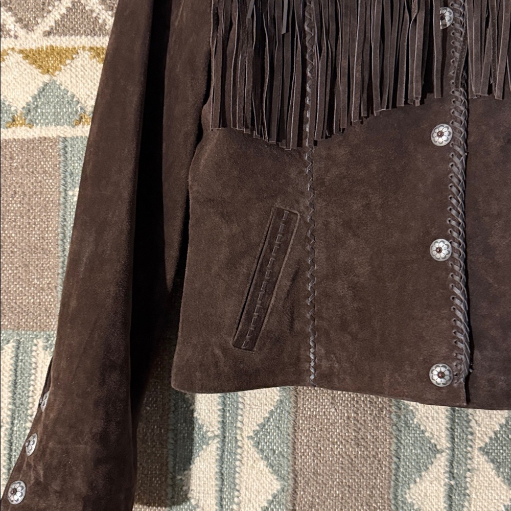 Scully Western Wear Beaded Fringe Jacket in espesso leather. New with tags. - Picture 7 of 11